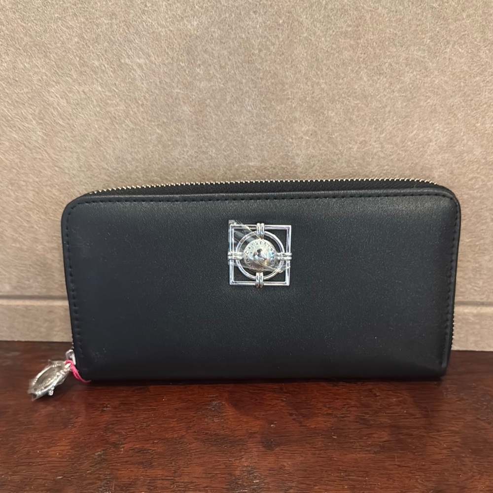 Catherine Malandrino Black Wallet with Pink Tag